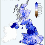 map July rainfall compared to 1991-2020 average